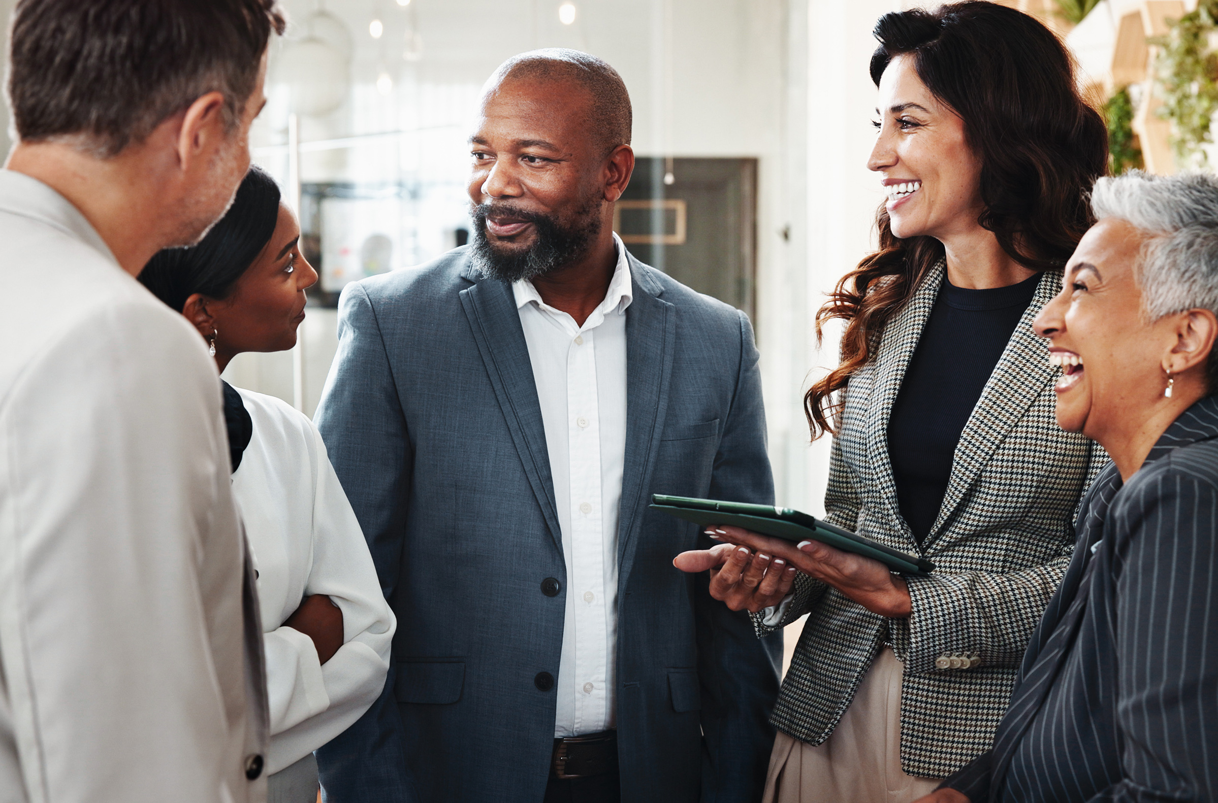Business professionals in discussion